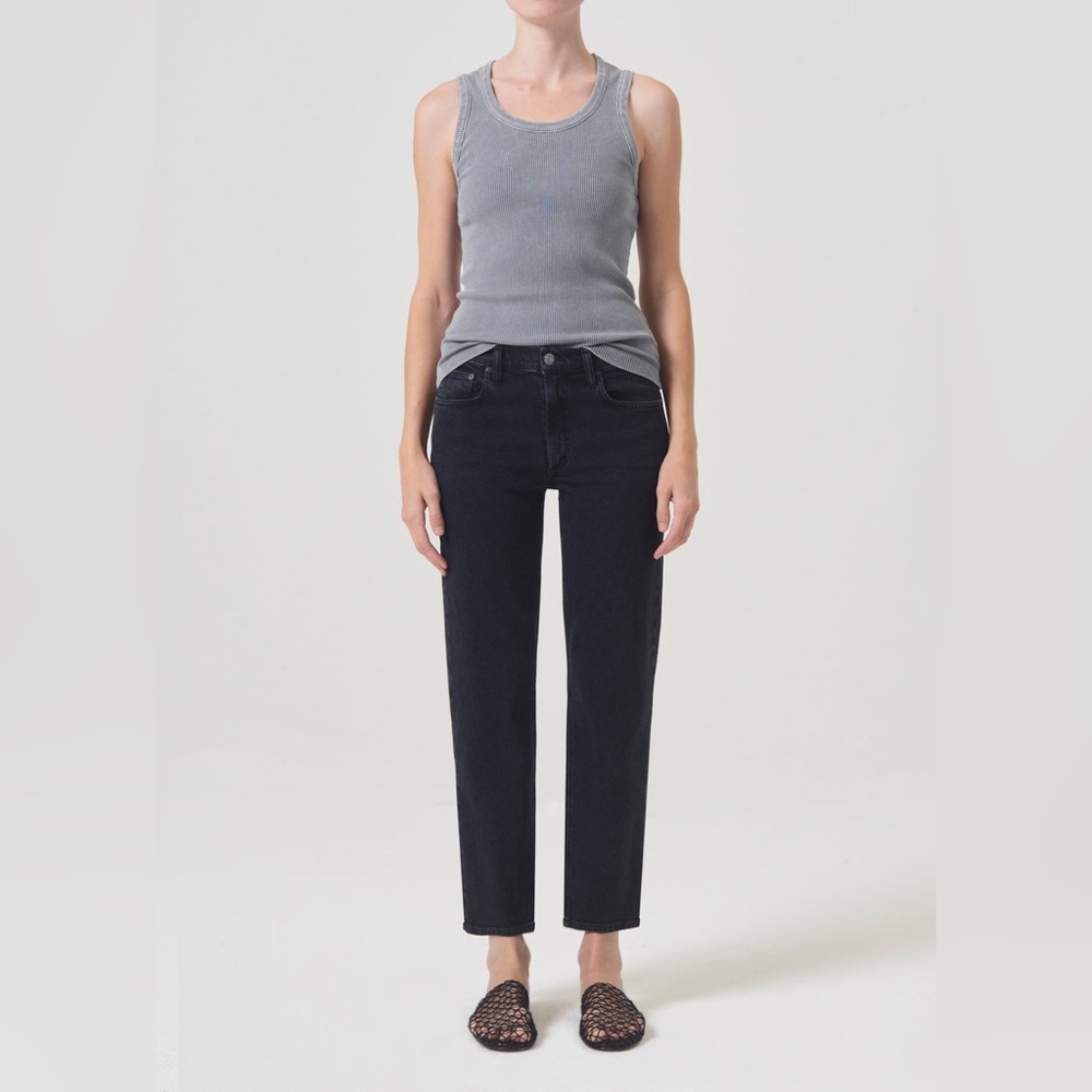 Agolde | Kye Mid Rise Straight in Washed Black Size 27/4 Casual 90s Cotton